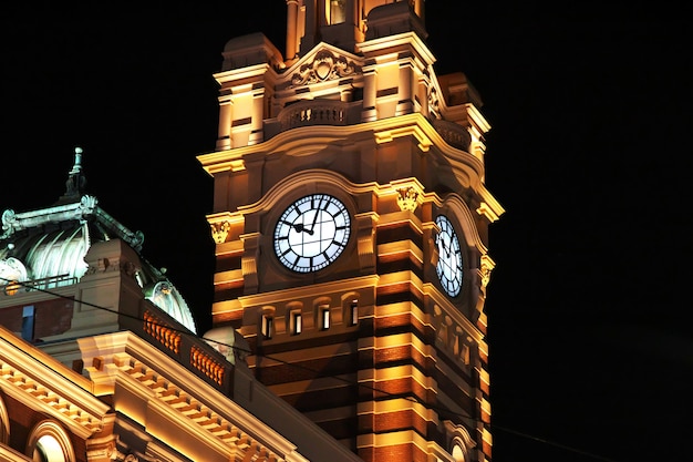 Building at evening on the waterfront in Melbournee