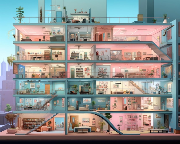 Видеоигра про здание и его комнаты