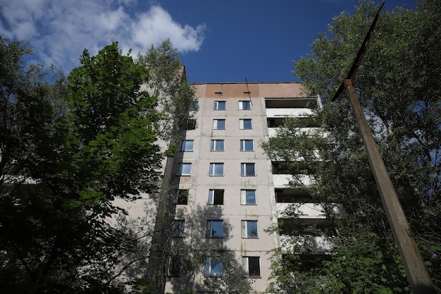 Building in Pripyat Town Chernobyl Exclusion Zone Ukraine