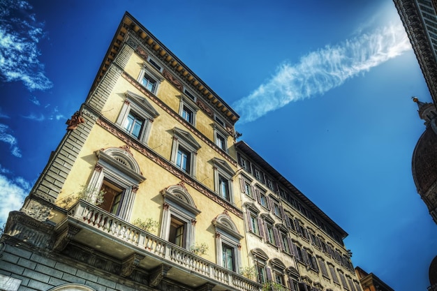 Building seen from below in florence italy