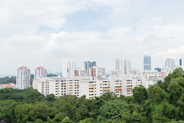 シンガポールの都市の建物。