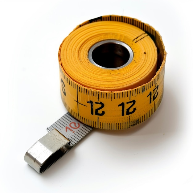 Photo building tape measure on a white background