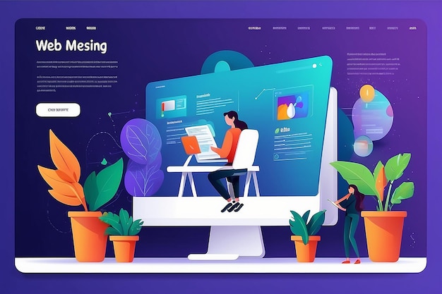 Building Website Vector Illustration