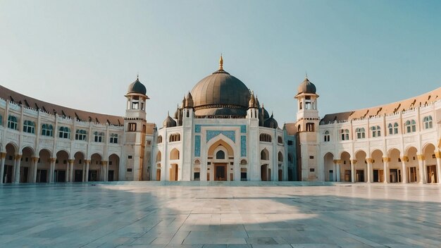 a building with a blue dome and a large building with a blue dome