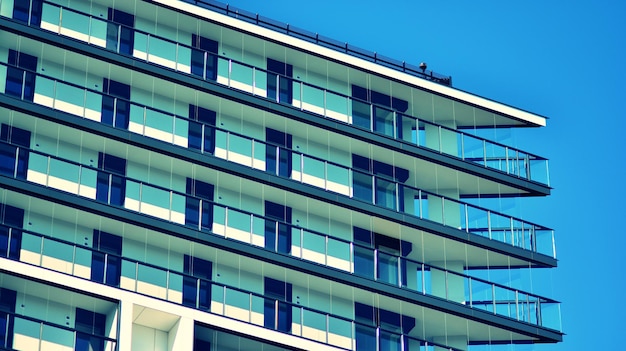 a building with a blue sky background