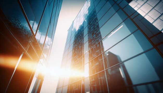 A building with a blue sky and the word bank on it