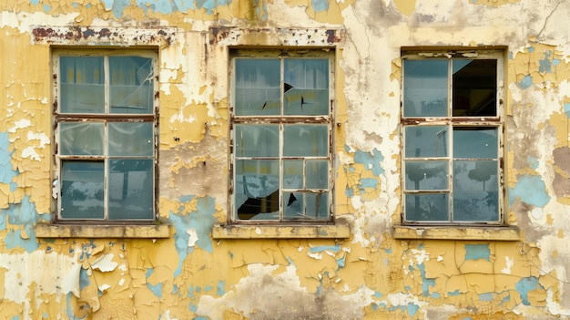 a building with a broken window