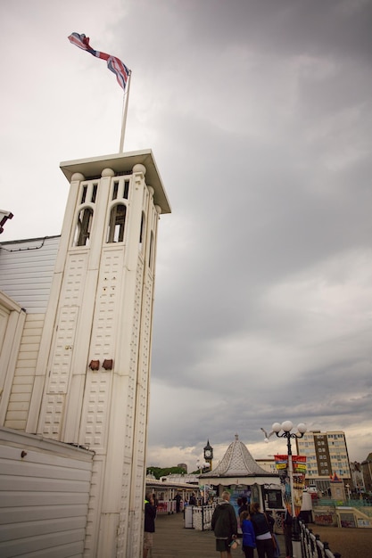 A building with a clock on the top of it