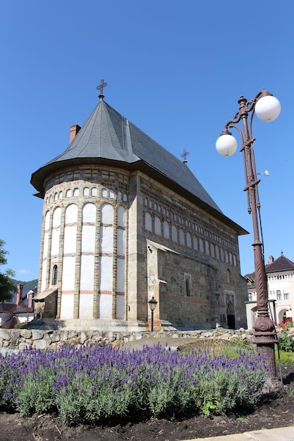 A building with a cross on top