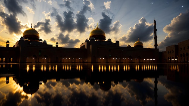 A building with a dome and the sun shining on it