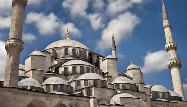 Photo a building with a dome that says  mosque  on it