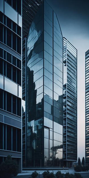 A building with a glass facade and a sign that says'the word 