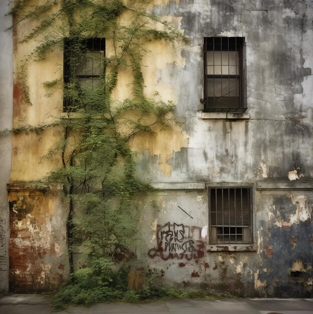 A building with graffiti on the side that says " the word " on it.