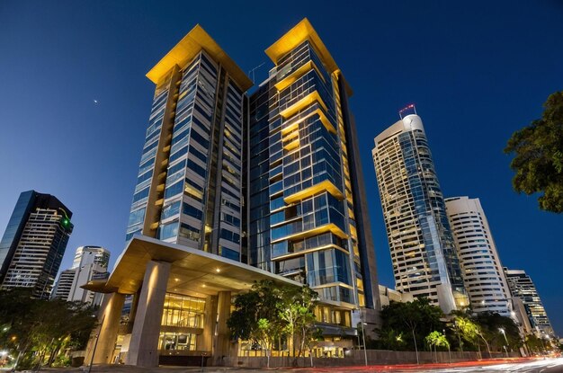 a building with a large building that says quot the name of the city quot