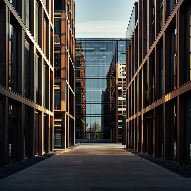 Photo a building with a large glass window that says  st