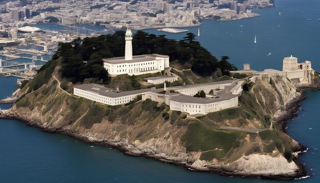 Photo a building with a lighthouse on the top of it is shown