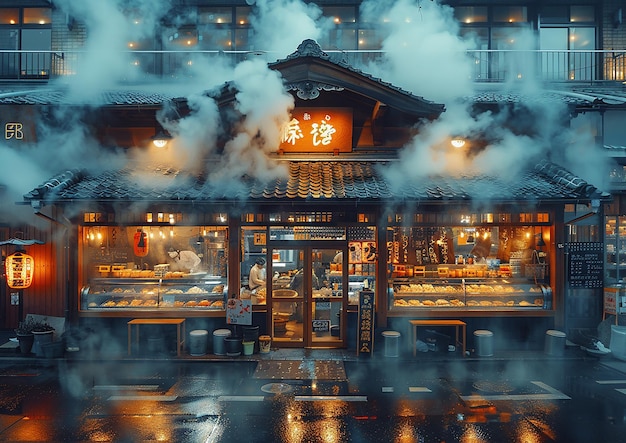 a building with a sign that says  chinese characters