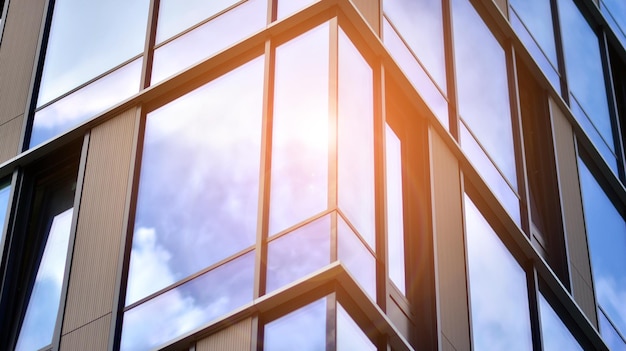 a building with a sky and clouds in the background