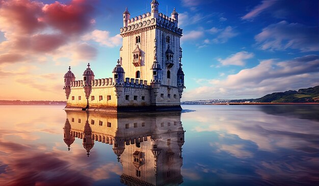 Photo a building with a tower that says  church  on the top