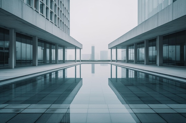 A building with a view of the city of beijing