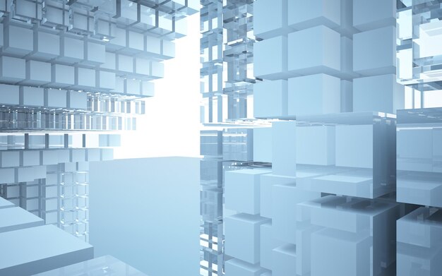 a building with a white box in the middle