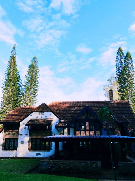 Buildings against blue sky