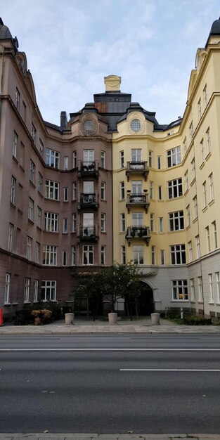 Buildings against sky in city