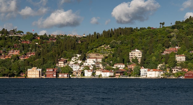 Buildings in Bosphorus Strait Side of Istanbul Turkey