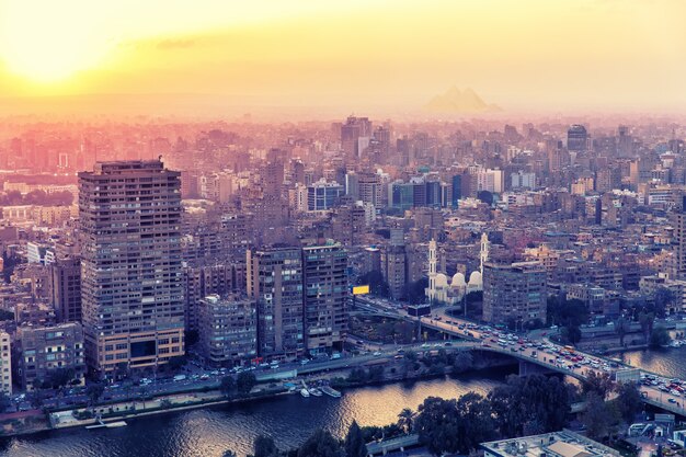 Buildings of Cairo, the capital of Egypt.