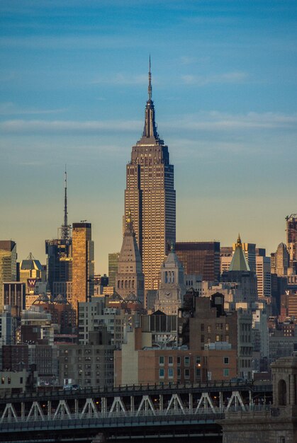 Buildings in city against sky