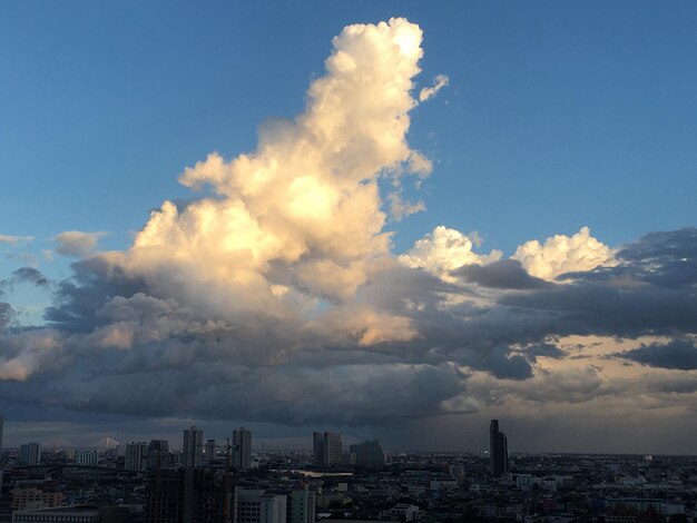 Buildings in city against sky