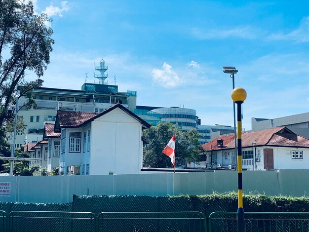 Buildings in city against sky