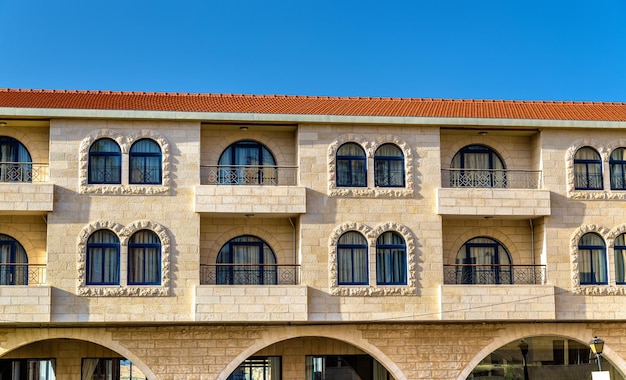 Buildings in the city centre of bethlehem palestine