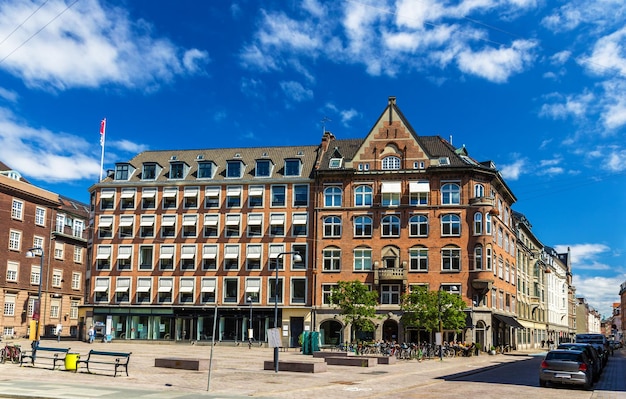 Buildings on the City Hall Square of Copenhagen Denmark