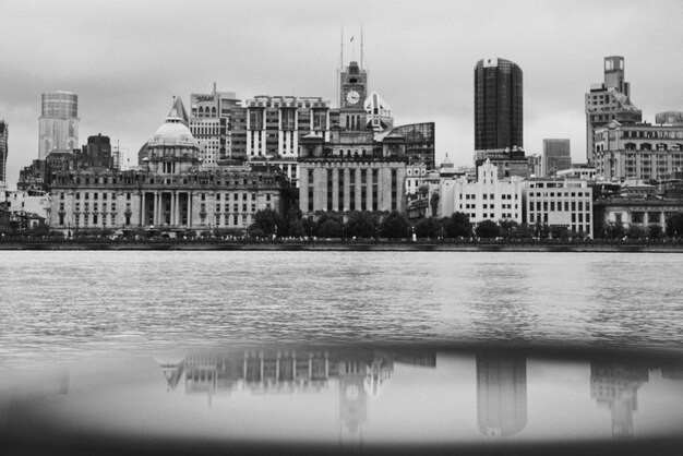 Buildings in city at waterfront