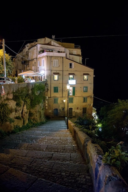 Buildings on a cliff in Tropea