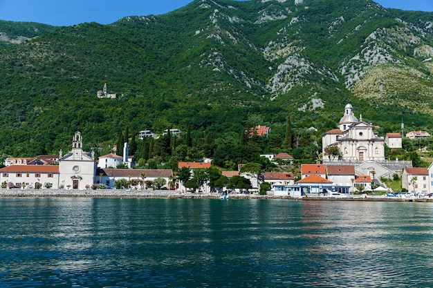 Buildings on the coastline of Montenegro