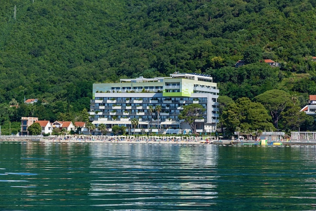 Buildings on the coastline of Montenegro