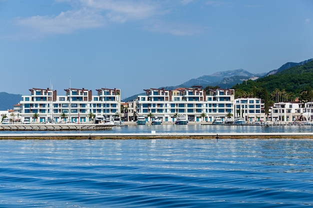 Buildings on the coastline of Montenegro