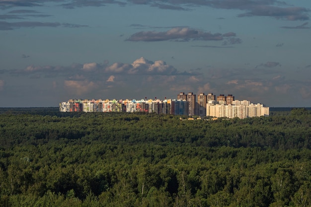 Buildings in the distance in the green zone