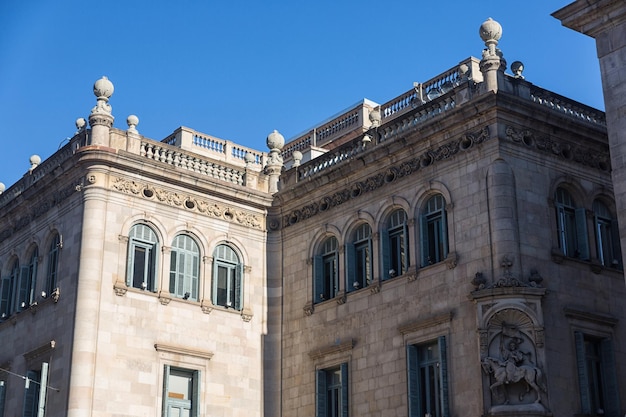 Buildings' facades of great architectural interest in the city of Barcelona Spain