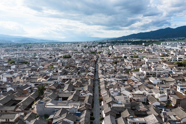 Buildings and landscapes in Weishan Yunnan China