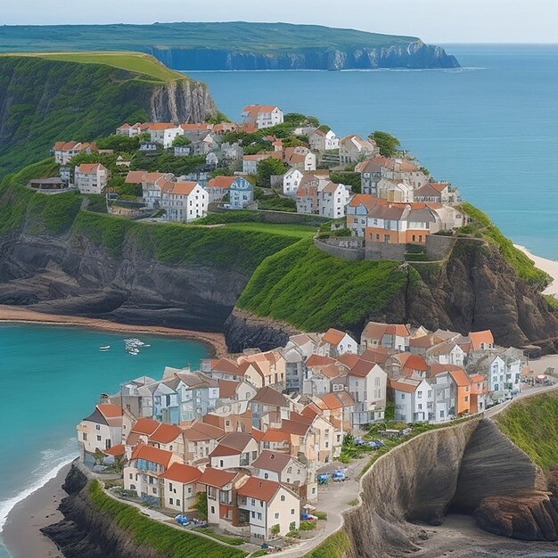 Photo buildings on the mountains