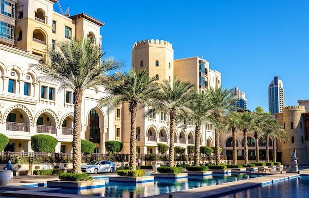 Buildings on the Old Town Island in Dubai, the UAE