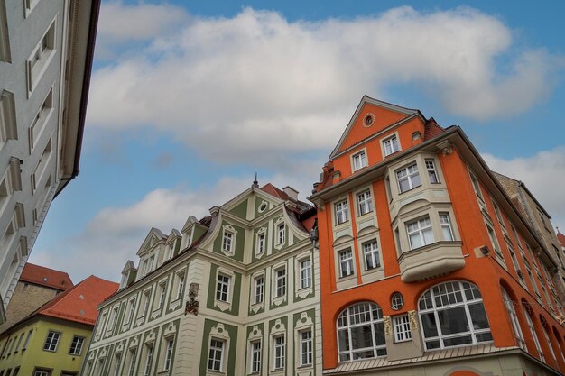 레겐스부르크의 구시가지에 있는 건물 - 바이에른. 독일의 유네스코 세계문화유산.