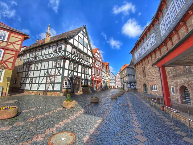 Buildings in oldtown of fritzlar in hessen germany