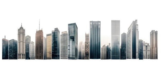 buildings skyscrapers skyline in panorama