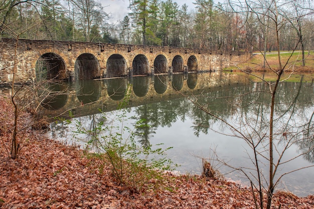 Built in 1935 Byrd Creek dam is located at Cumberland State park in Tennessee and is a landmark tourist attraction