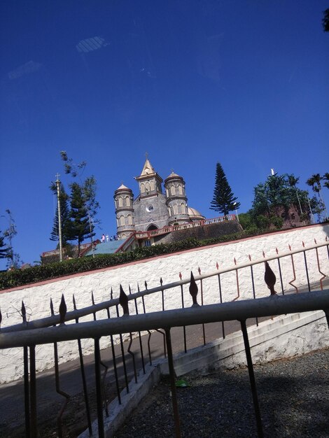 Built structure against clear blue sky