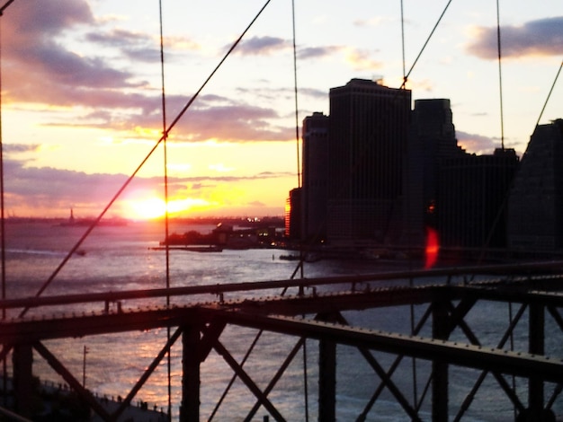 Built structure at sunset